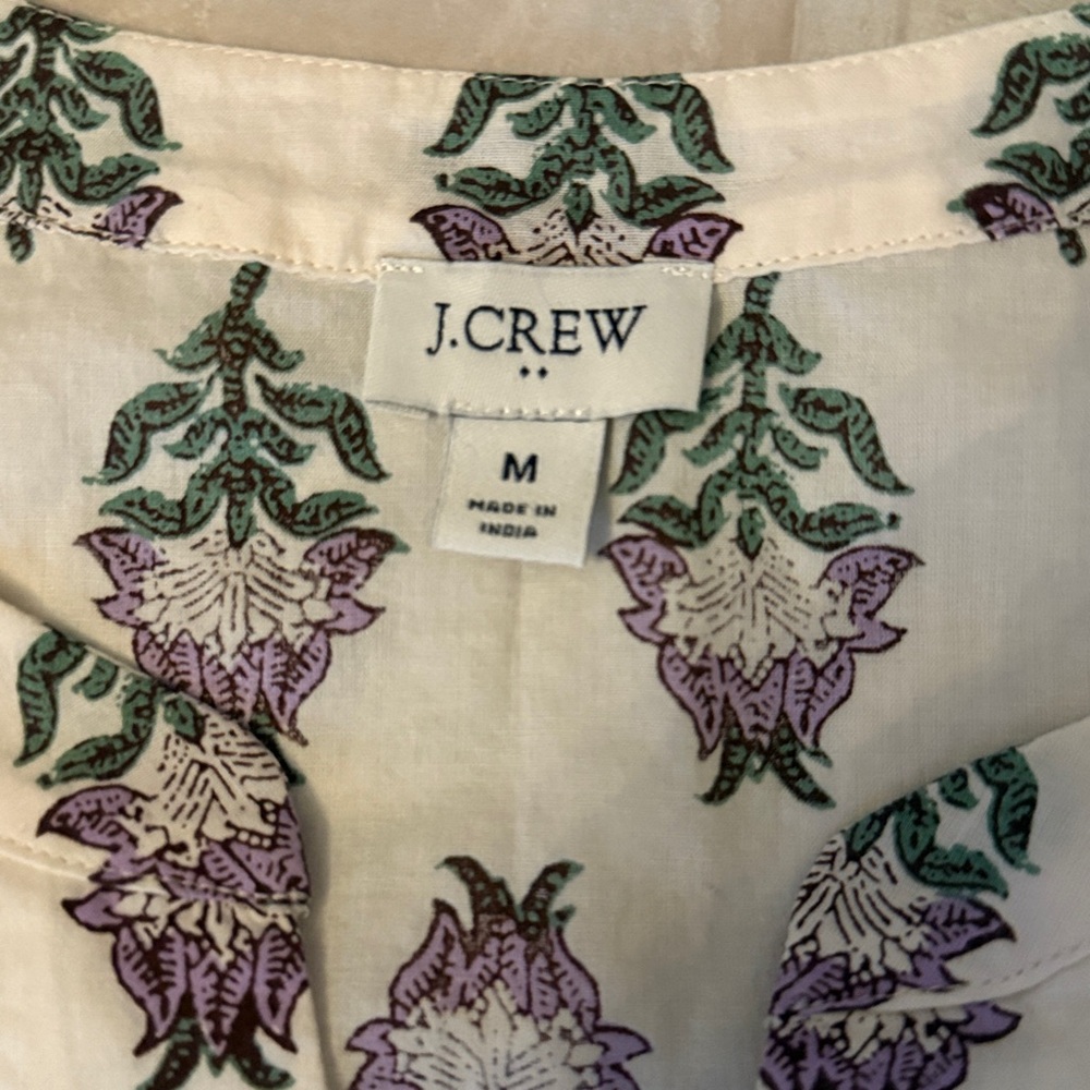 J. Crew floral popover blouse - Picture 4 of 8